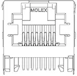 Molex 43860 Series RJ45 Modular Connectors Cable Assembly Drawing
